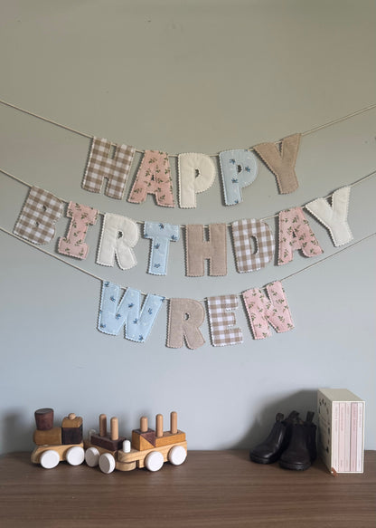Custom Happy Birthday Garland
